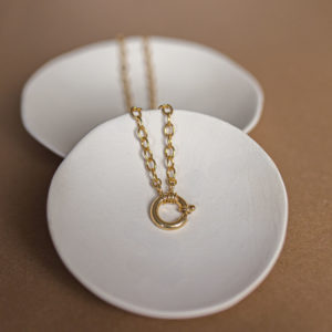 Weitankerkette katinée Piera Silber 925/ Gold plattiert