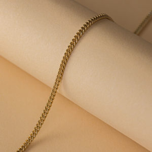 Panzerkette katinée Franziska Silber 925/ Gold plattiert